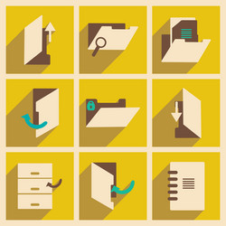 flat with shadow concept and mobile application vector image