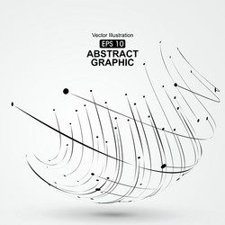 points and curves of spiral abstract graphics vector image