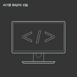 Programming icon line element vector