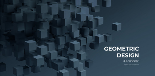 Abstract 3D Geometric Cube Background vector image