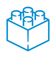 building block element hand-drawn scribble vector image