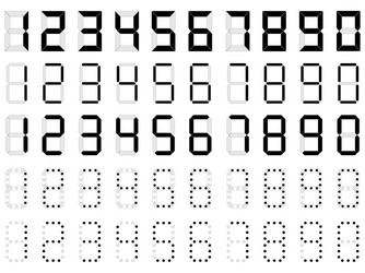 Digital Numbers Display vector image
