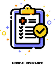 icon of medical form list with results data vector image