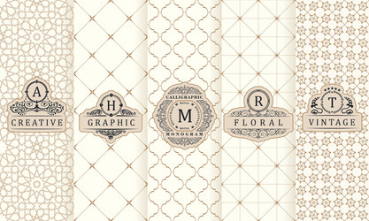 vertical labels and vintage frames packaging vector