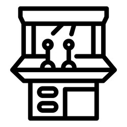 arcade game machine with joysticks and buttons vector image