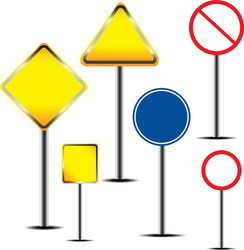 Blank warning road sign Royalty Free Vector Image
