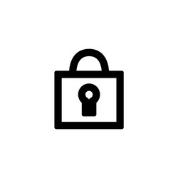Lock icon for simple flat style ui design vector