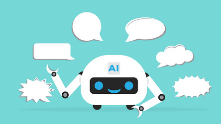 ai robot with the concept of who has vector image
