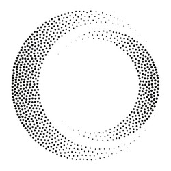 circle dot pattern halftone round vector image