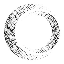 Circle dot pattern halftone round vector