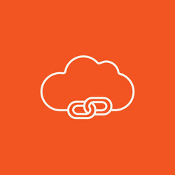 Cloud computing line icon vector