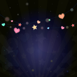 Colorful vivid lantern bokeh light in festival vector