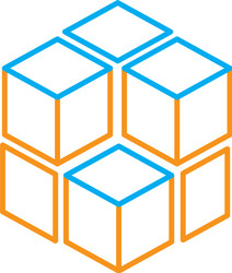 cube shape design vector image