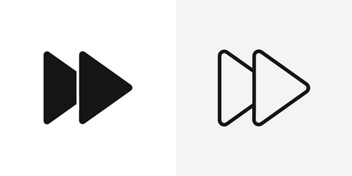 Forward Icon Set - Navigation vector image