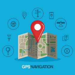 Gps navigation app icons vector