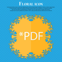 Pdf file document icon download button vector