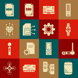 set voice assistant router and wi-fi signal vector image