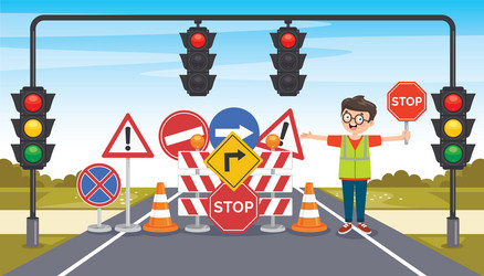 Traffic signs vector