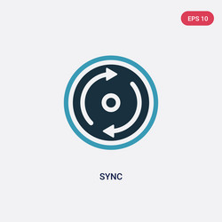 two color sync icon from time management concept vector image
