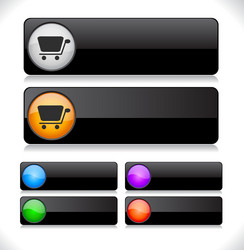 website template buttons vector image