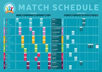 Football 2020 tournament final stage match vector