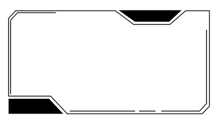 futuristic hud frames borders text box game menu vector image