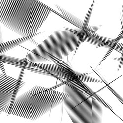 Geometric art with random chaotic lines abstract vector