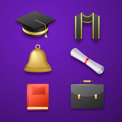 realistic badges collection for class of 2023 vector image