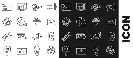 set line target mobile with review rating vector image