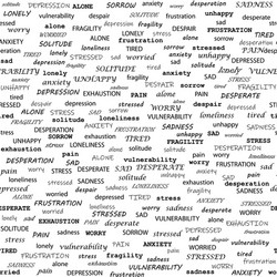 typography seamless pattern with negative vector image