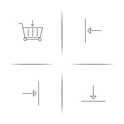 Web linear simple icon setoutline icons vector