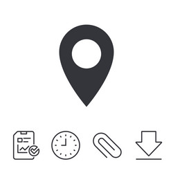 map pointer icon gps location symbol vector