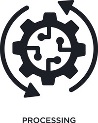 Processing isolated icon simple element from vector