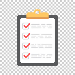 to do list icon checklist task in flat style vector image