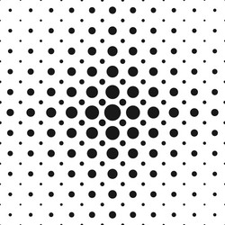 monochrome abstract geometric halftone circle vector