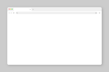 blank web browser window with tab toolbar vector image