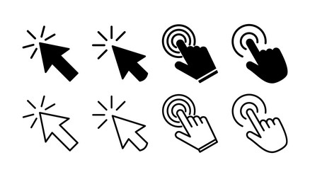 click icon cursor pointer sign vector image