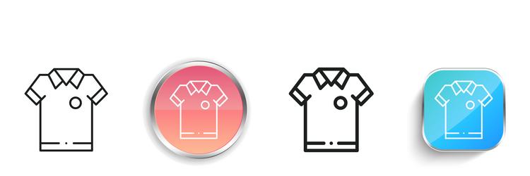 golf icon thin linear regular and button style vector image