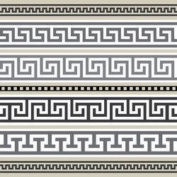 Set of antique greek borders Royalty Free Vector Image