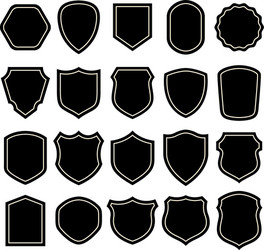 Heraldic Shield Icons Royalty Free Vector Image