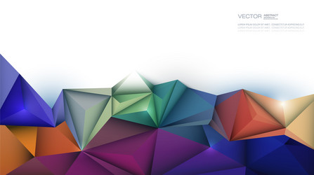 3d geometric polygon triangle pattern shape vector image