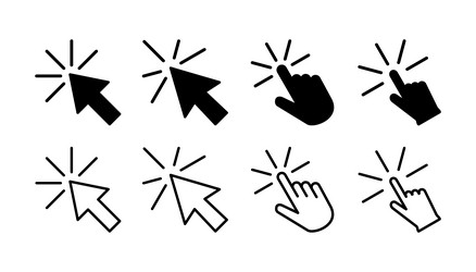 click icon cursor pointer sign vector image