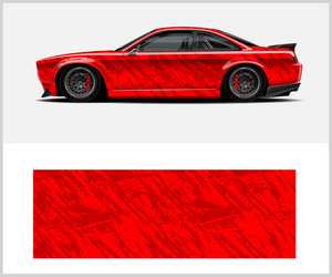 Flag Car Wrap Pattern Vector Image