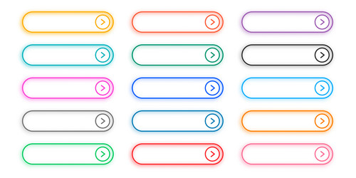 Line style colorful app button sign with blank vector