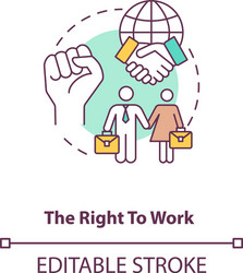 Freedom from forced labour concept icon Royalty Free Vector