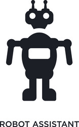 Robot assistant isolated icon simple element from vector