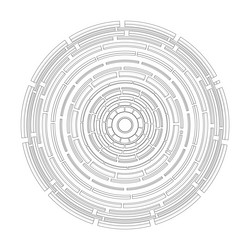 3d circular pattern style wireframe model vector image