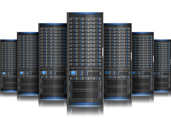 Multiple Servers Array vector image