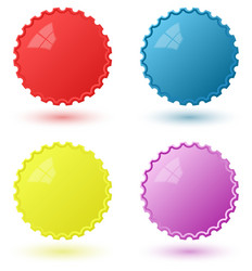 Set of circural icons pseudo 3d templates vector