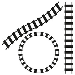 abstract collection with railway elements travel vector